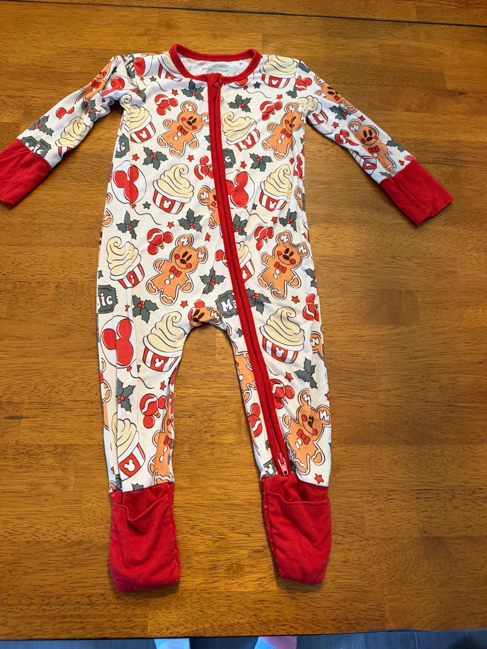 Charlie’s Project Kids 9-12 Mo Merry & Bright Magic Gingerbread Mickey Bamboo